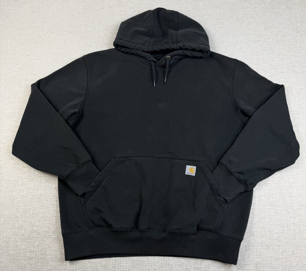 Carhartt 100615 Men’s Large Black Loose Fit Pullover Hoodie Workwear